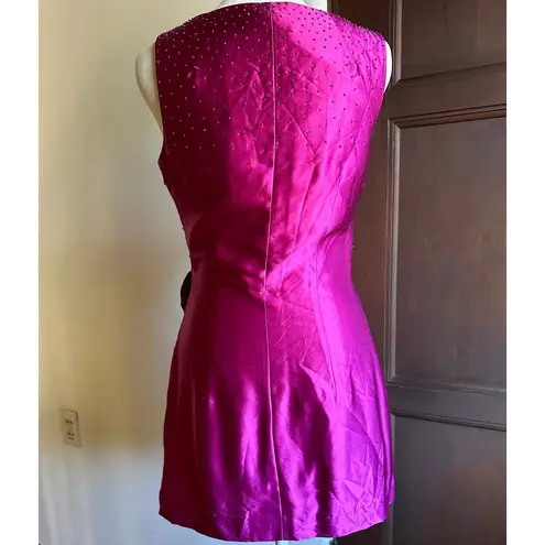 WHISTLES UK | Y2K Vintage Silk Fuschia Beaded V