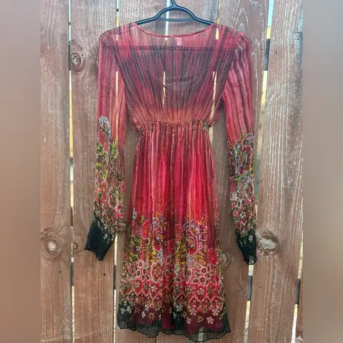 Muse Silk & Metallic Floral Bohemian Long