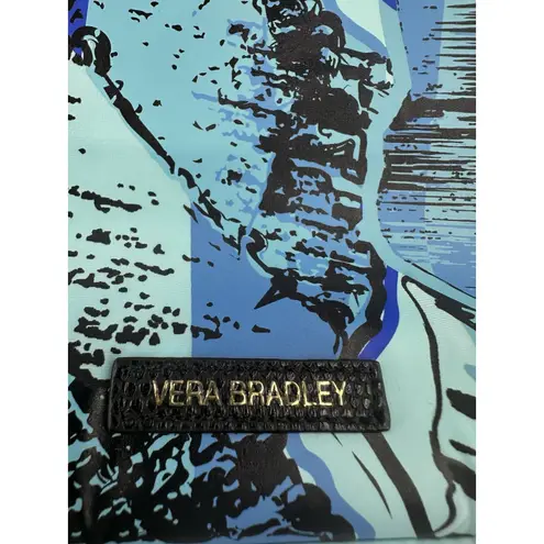 Vera Bradley  Molly Crossbody Blue Havana Rose Faux Leather Trim‎ New