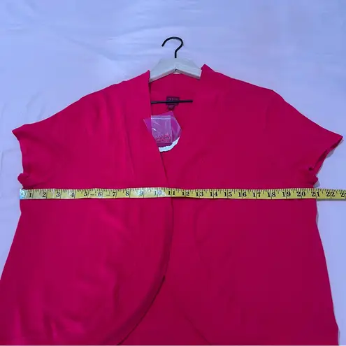 212 Collection Pink Soft Stretch Knit Open Front Bolero Shrug Cardigan Topper Pink Size XL