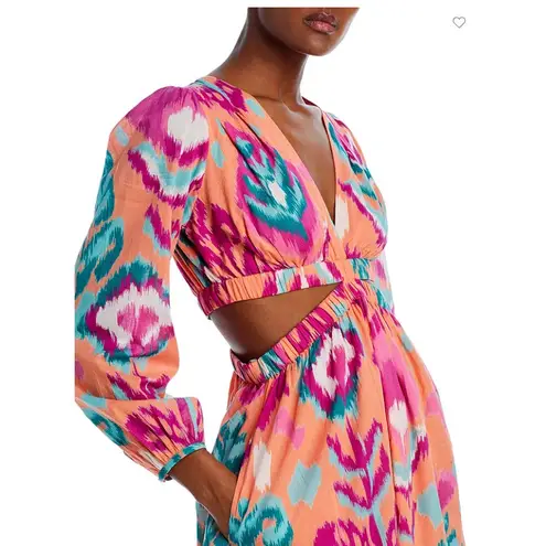 Banjanan Camilla Ikat Print Midi Dress Size Large Pink