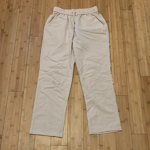White Track Pants with Jogger Style and Comfortable Fit