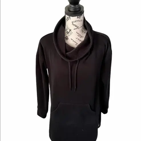 Tahari black Long sleeve pullover cowl neck sweater dress xs goth Gorpcore