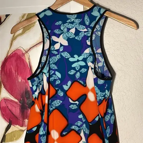 Peter Pilotto Tank Top Blue Orange Summer Colorful Vacation Cruise Artsy Coastal Size XS