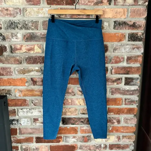 Beyond Yoga Blue Spacedye At Your Leisure Crop Leggings Crossover Waist, XL