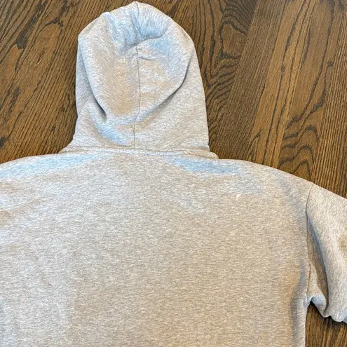 TNA Sweatfleece cropped Gray Hoodie size small EUC RARE!!