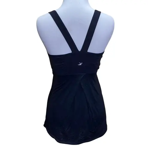 Glyder Black Mesh Baby Doll Halter Tank Top XS