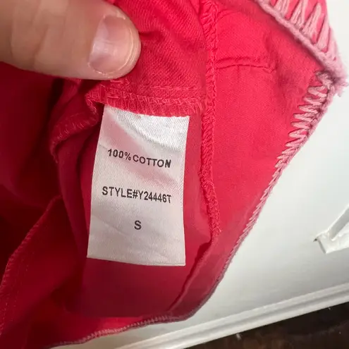 Tuckernuck - Pomander Place Poppy Stitch Finley Flutter Sleeve Dress Red Size S