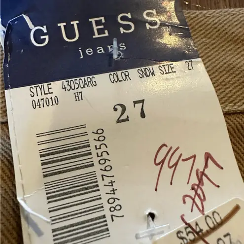 Guess by Marciano NWT Vintage Guess Jeans Sz. 26/27 High Waist Straight Leg Denim Tan Fall Style