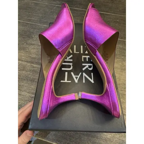 Naturalizer Stacy Orchard Glow Purple Kitten Heeled Slide Sandal Size 8.5M