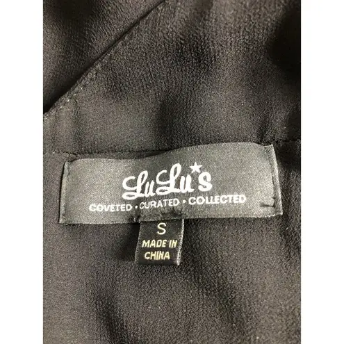 Lulus Women Small Maxi Dress Coveted Ballroom Evening Grown Formal Wear Black