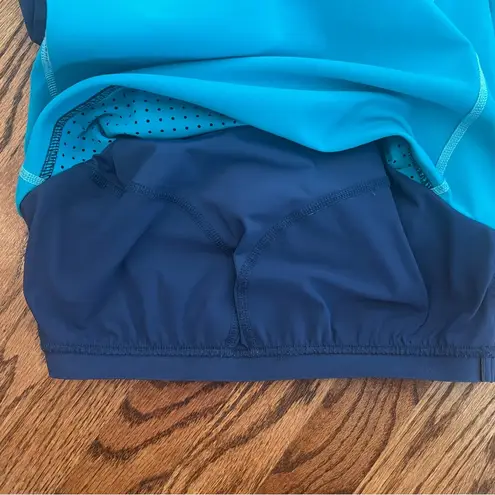 Title Nine Twisted Sister Blue Teal Racerback Sleeveless Built-In Bra Dress - Sm