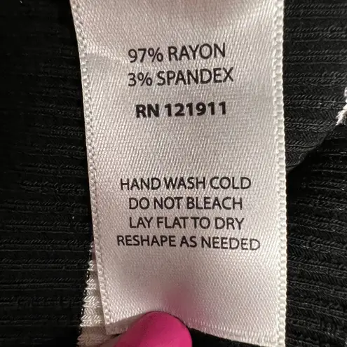 LNA Sleeveless Bodycon Midi Dress Black White Stripe Cutout Ribbed S Stretchy