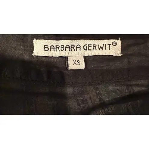 Barbara Gerwit Fairy Black Turquoise Beaded Tunic Top Swim Coverup XS