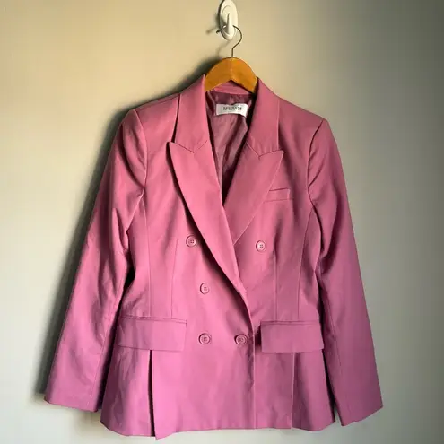 Derek Lam 10 Crosby Sandra Double Breasted Blazer in Mauve Small