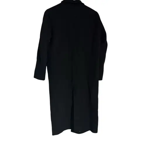 Rabanne Black Three Button Wool Long Sleeve Longline Winter Coat Size 4