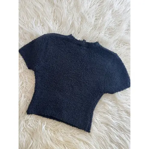 SKIMS Cozy Knit Crop Top Onyx Size L/XL