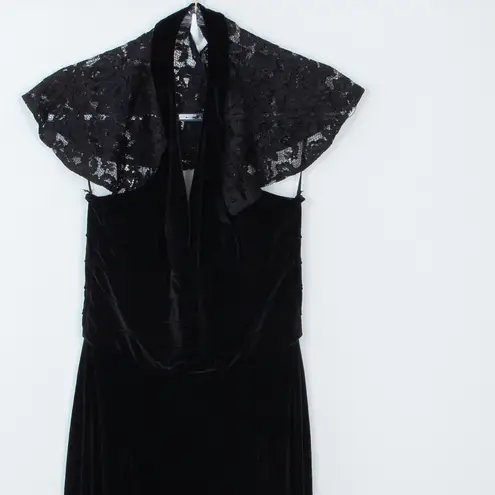 L'Agence Black Velvet Halter Jumpsuit Size 2