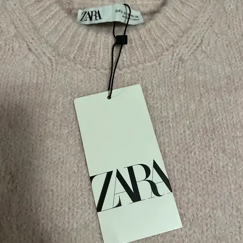 ZARA NWT  baby light pink fluffy sweater