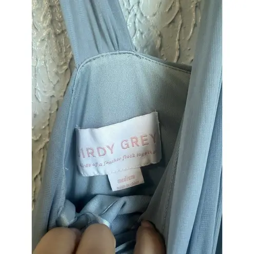 Birdy Grey Kiko halter Formal fairy bridesmaid dress Mesh dusty blue size medium