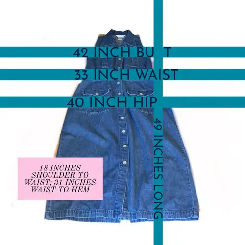 All Week Long Vintage 1990's cotton denim dress sz 14 petite