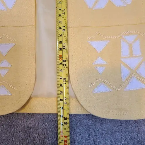 Orvis Women’s Size 4 Embroidered Open Jacket Blazer Linen Blend Cottage Boho