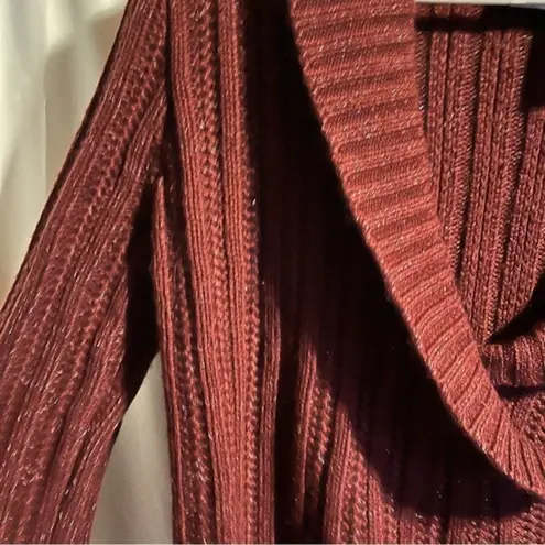 Harley Davidson Women’s Size Medium Shawl Collar Sweater Burgundy Wine Bikercore Red