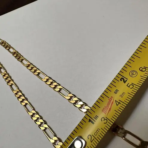 Gold Tone Fargo Chain 7 1/4 In Bracelet & 31 1/2 Inch Necklace Set