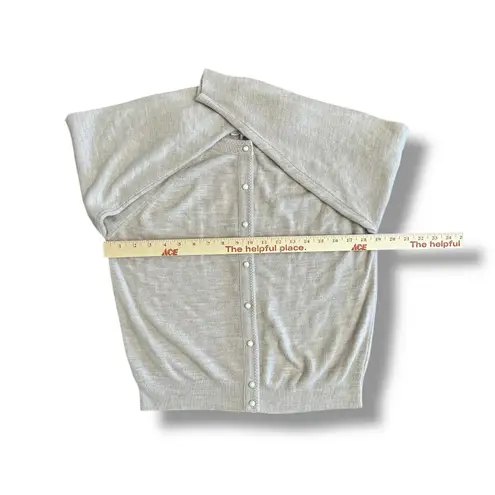 Vintage Lord & Taylor Beige Pearl Button Cardigan Women’s Medium Classic Preppy