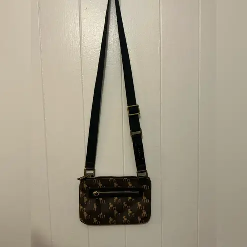 Rare Vintage Gwen Stefani Crossbody Leather Lamb Print Crossbody Bag