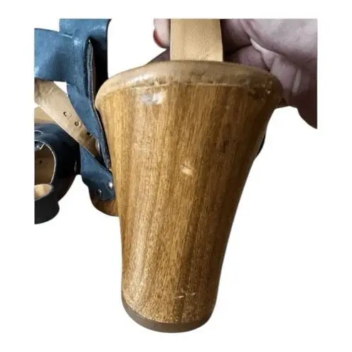 Korks Bagley Platform Cool Grey Leather Studded Chunky Heeled Strappy Sandals 8M Gray Size 8