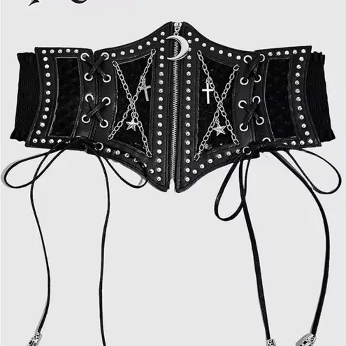 Black Gothic Corset Belt