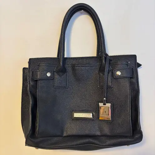 Catherine Malandrino Structured Multi Compartment Shoulder Hand Bag Black Medium