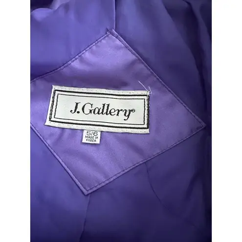 VTG J Gallery Purple Trench Coat Womens Size 5/6 English Country side Old Money