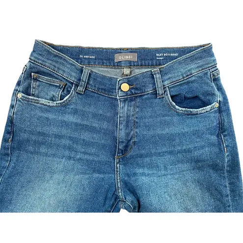 DL1961 Riley Boyfriend Straight Leg Raw Edge Hem - Waterfront Size 25