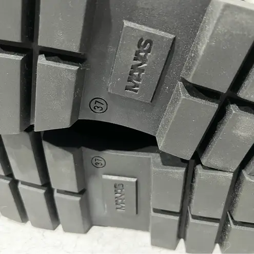 NEW MANAS 20062 Suede Bootie Black Lace Up Sherling Boot Size 37