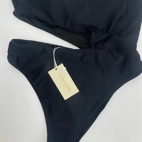 Ramy Brook Nyomi Swimsuit Size Large Flower One Piece Black Cutout NWT Swim