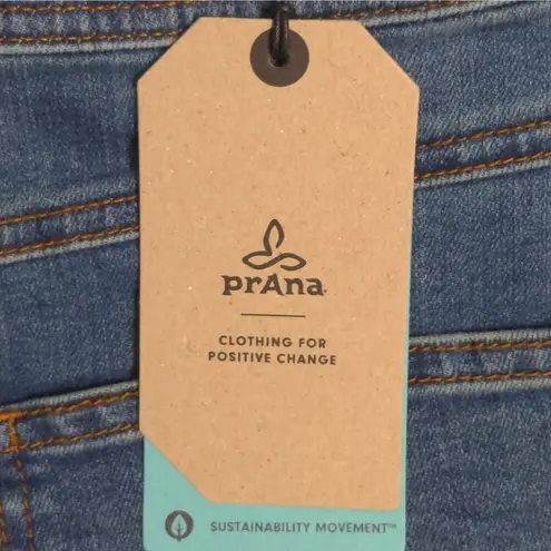 prAna  Broadway Skirt Denim Jean True Blue Stretch Organic Pockets 2 New