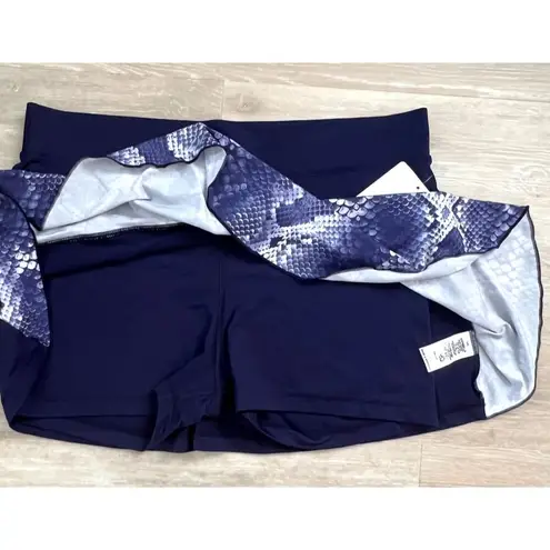 Sofibella Navy Anaconda Skort Women’s Large NWT 13” UV50 Pickleball Tennis Golf Blue