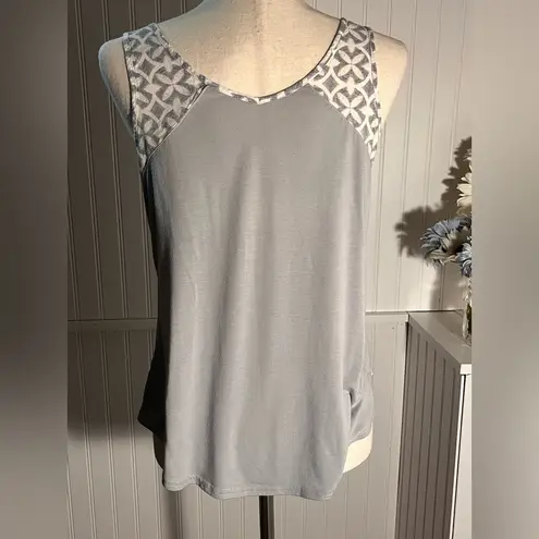 gilligan and o'malley  Mixed Gray Print Sleeveless Lounge Sleep Top