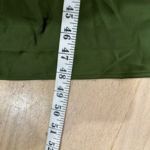 ZARA  green satin effect midi dress jewel straps