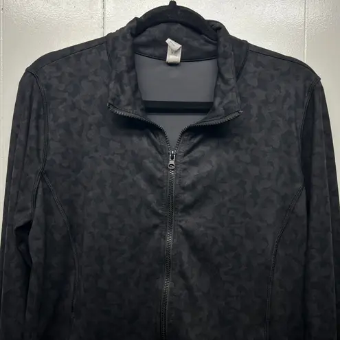 90 Degree Reflex Animal Print Full Zip Long Sleeve Black & Brown Jacket Size XL