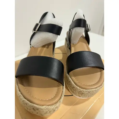 Soda  CLIP ~ Women Open Toe Ankle Strap Platform Espadrille Sandal