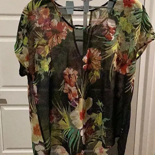 Live 4 Truth Floral Sheer beach coverup
