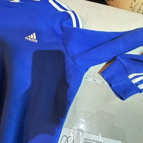 Adidas  ESSENTIALS 3-STRIPES FLEECE SWEATSHIRT‎ Size 1X Blue & White Plus unisex