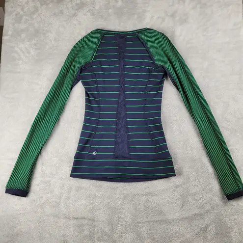 Lululemon Women's Full Tilt Long Sleeve Top Blue Green Size 2 (?)