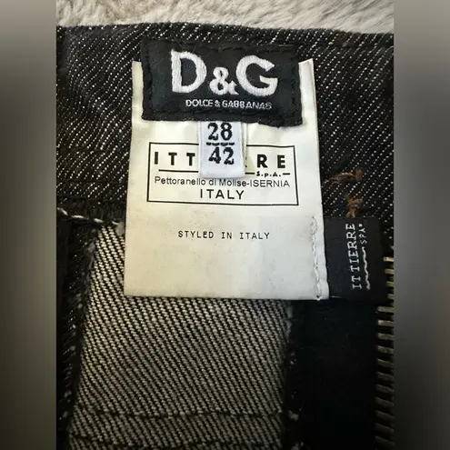 Dolce & Gabbana D&G Vintage Denim Zip Mini Skirt size 28/42