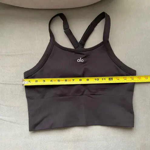 Alo Yoga Seamless Ribbed Favorite Bra Tank Black L