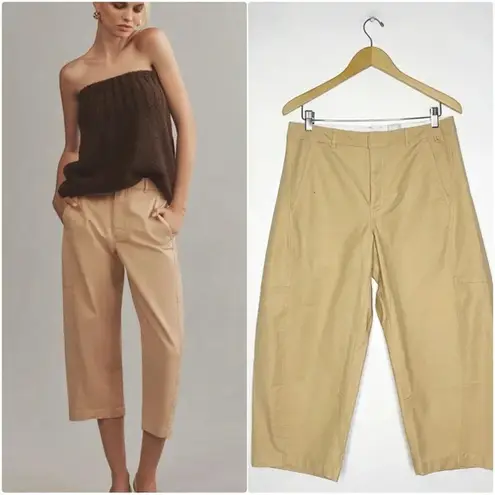 Maeve Curved Cropped Chino Pants Anthropologie Size 8