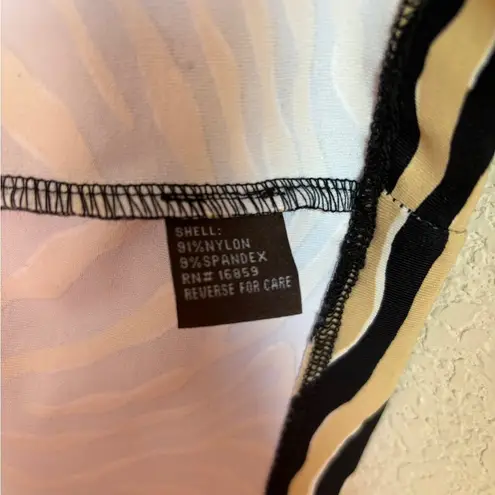 J. McLaughlin Zebra Animal Print Catalina Cloth Stretch Faux Wrap Dress M